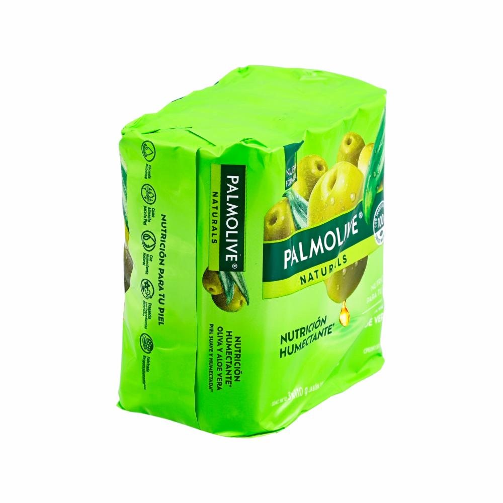 Jabón En Barra Naturals Oliva y Aloe Vera PALMOLIVE 3 X 110 G - Imagen 2