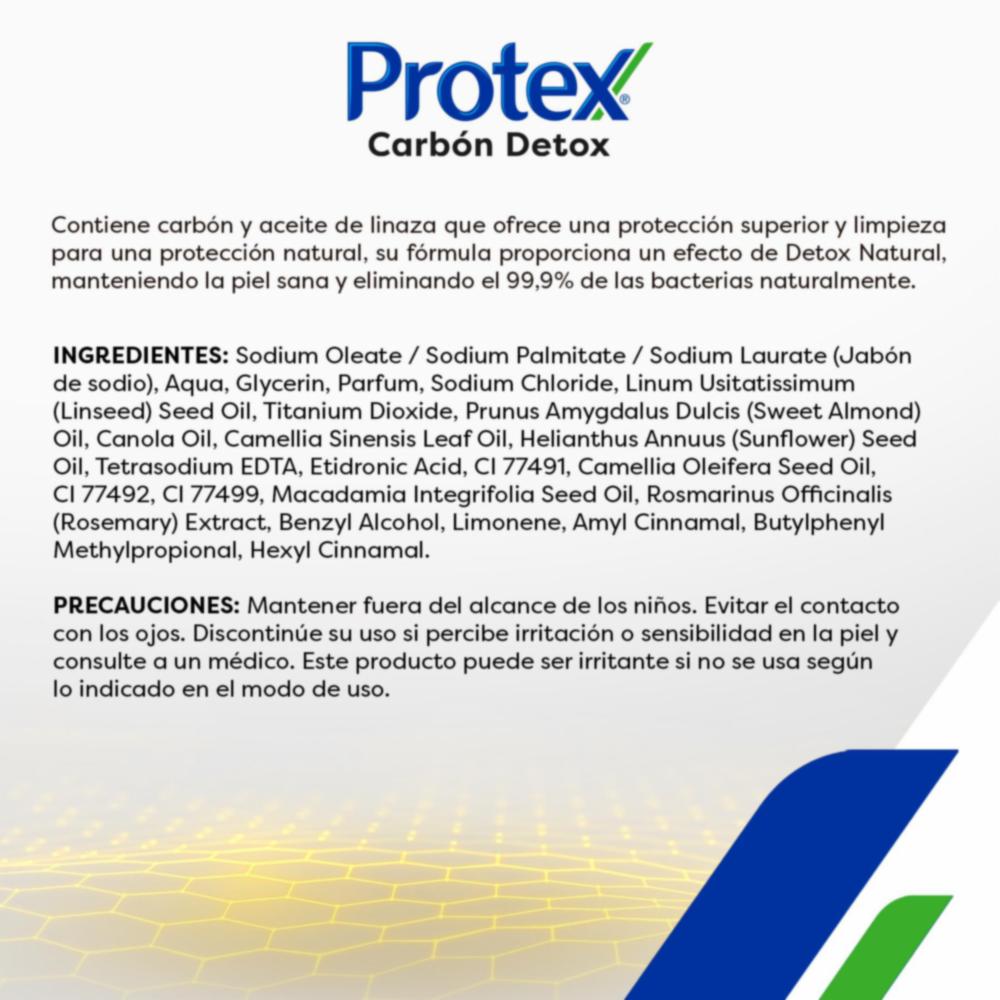 Jabón En Barra Carbón Activado Détox PROTEX 6 X 110 G - Imagen 5