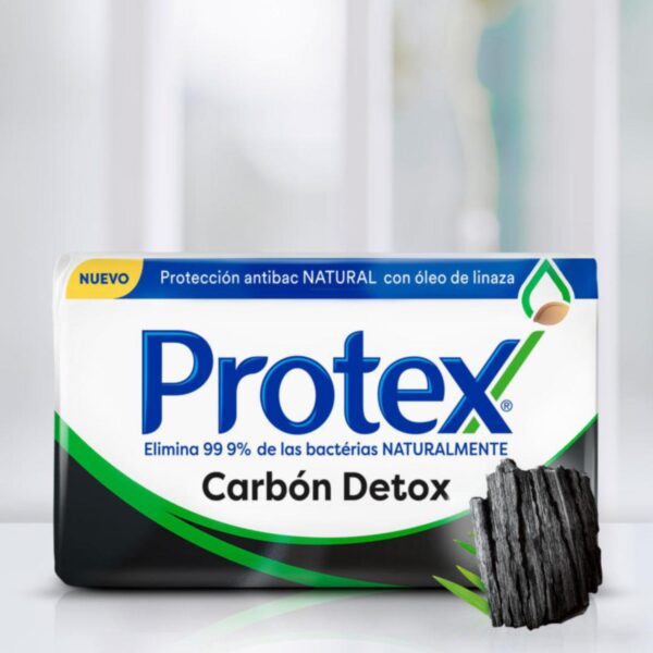 Jabón En Barra Carbón Activado Détox PROTEX 6 X 110 G - Imagen 8