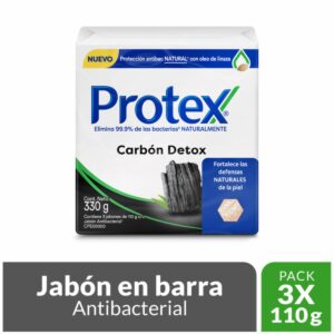 Jabón En Barra Antibacterial Carbón Detóx COLGATE 3 X 110 G