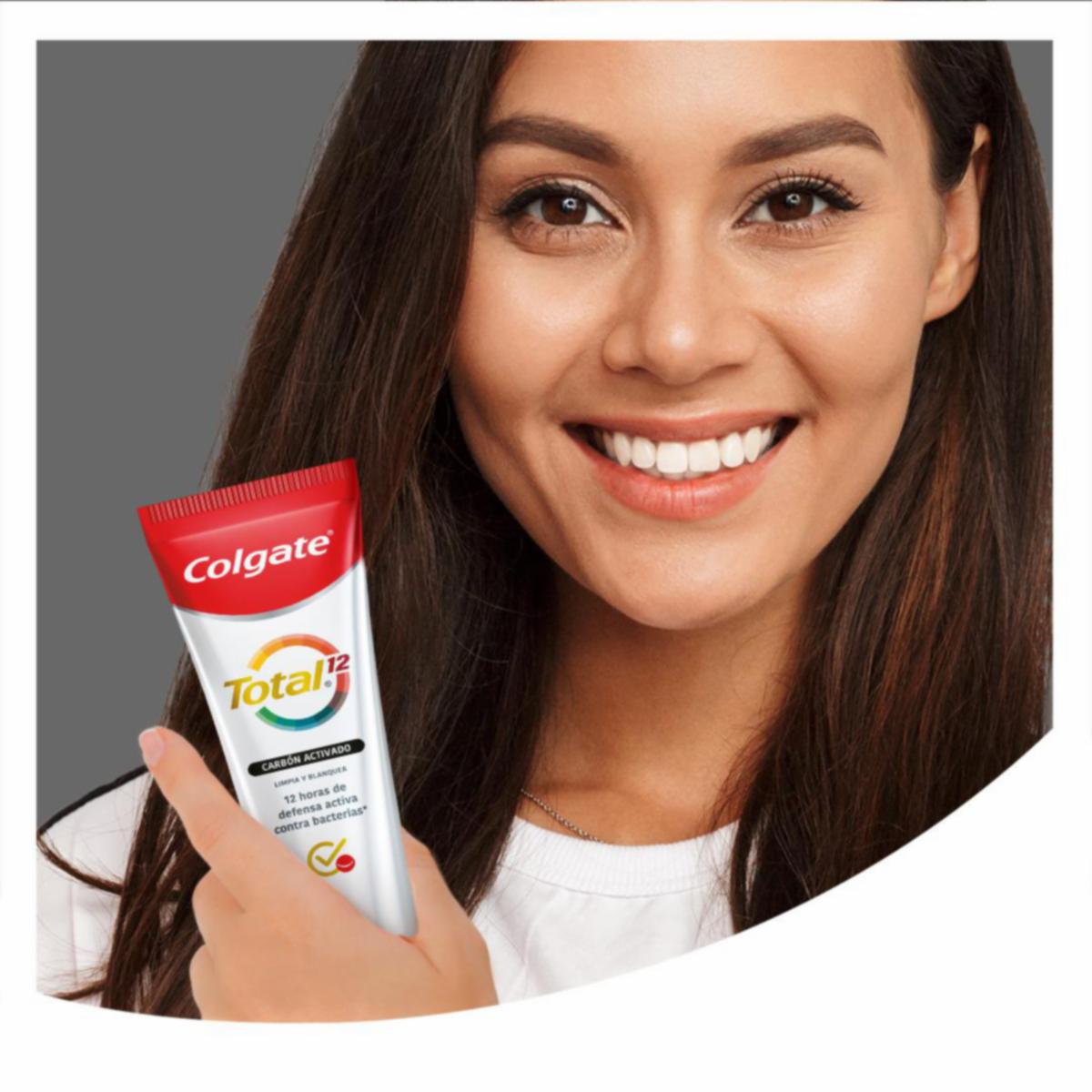 Crema Dental Total 12 Carbón Activado Con Zinc COLGATE 3 X 75 Ml - Imagen 6