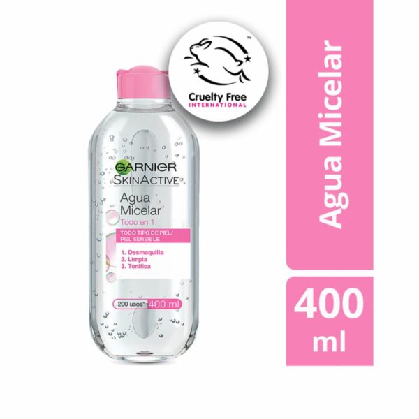 Agua Micelar Todo En 1 Para Piel Sensible GARNIER L´ORÉAL 400 Ml
