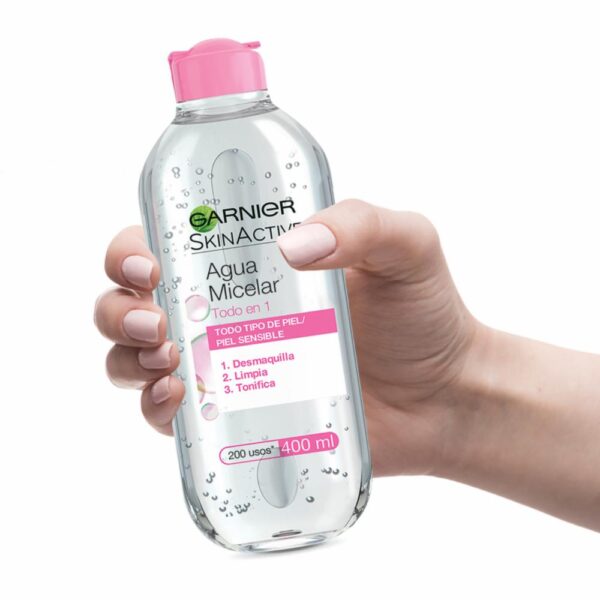 Agua Micelar Todo En 1 Para Piel Sensible GARNIER L´ORÉAL 400 Ml - Imagen 6