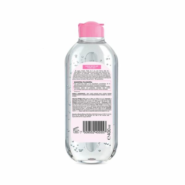Agua Micelar Todo En 1 Para Piel Sensible GARNIER L´ORÉAL 400 Ml - Imagen 7