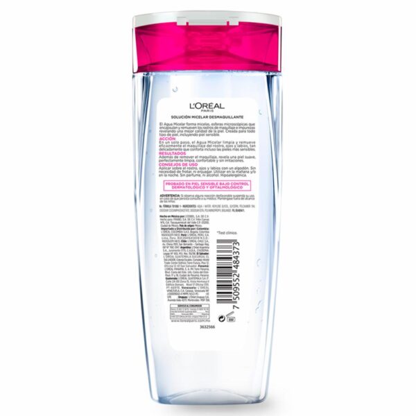 Agua Micelar 5 En 1 Para Todo Tipo De Pïel L´ORÉAL 200 Ml - Imagen 3