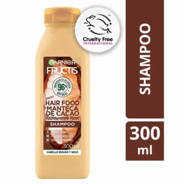 Shampoo Capilar Hair Food Manteca De Cacao Restauración Rizos FRUCTIS GARNIER L´ORÉAL 300 Ml