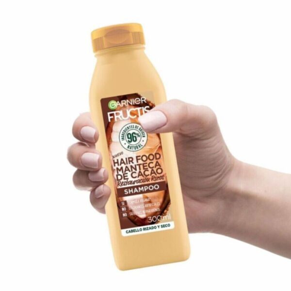 Shampoo Capilar Hair Food Manteca De Cacao Restauración Rizos FRUCTIS GARNIER L´ORÉAL 300 Ml - Imagen 7