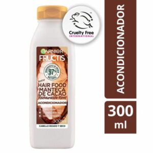 Acondicionador Capilar Hair Food Manteca De Cacao Restauración Rizos FRUCTIS GARNIER L´ORÉAL 300 Ml
