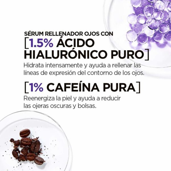 Sérum Para Contorno De Ojos Rellenador Con Ácido Hialurónico Revitalift L´ORÉAL 20 Ml - Imagen 3