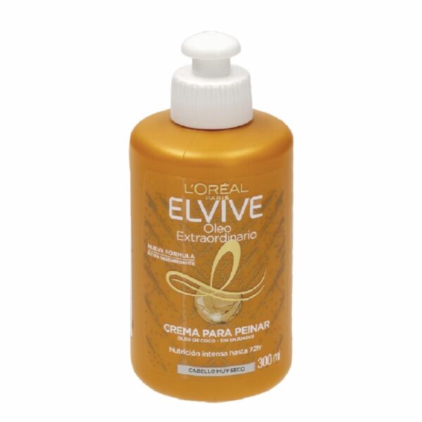 Crema Para Peinar Óleo Extraordinario De Coco Para Cabello Muy Seco ELVIVE L´ORÉAL 300 Ml