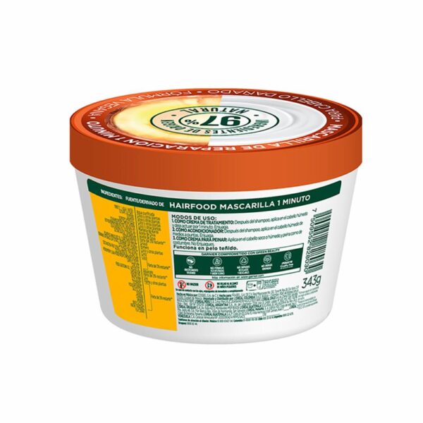 Mascarilla Capilar Hair Food Coco Reparación 1 Minuto FRUCTIS GARNIER L´ORÉAL 350 Ml - Imagen 6