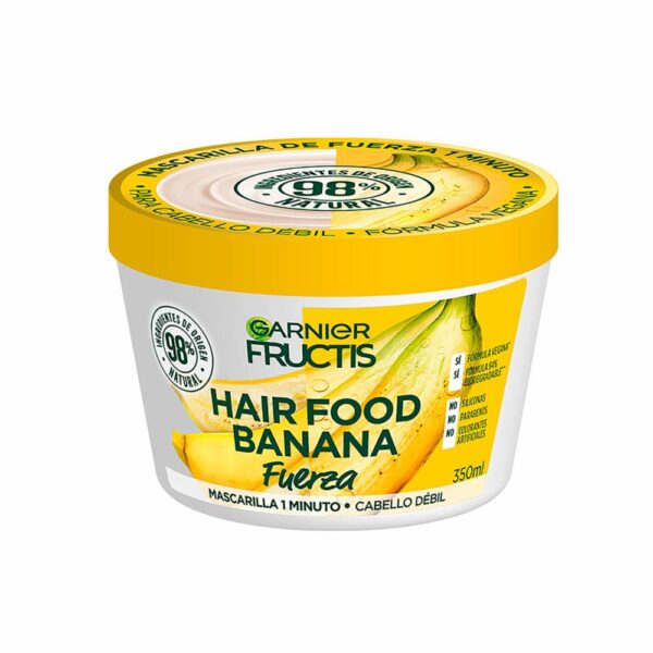 Mascarilla Capilar Hair Food Banana Fuerza 1 Minuto FRUCTIS GARNIER L´ORÉAL 350 G - Imagen 2
