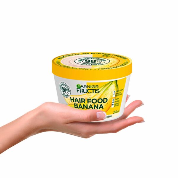 Mascarilla Capilar Hair Food Banana Fuerza 1 Minuto FRUCTIS GARNIER L´ORÉAL 350 G - Imagen 5