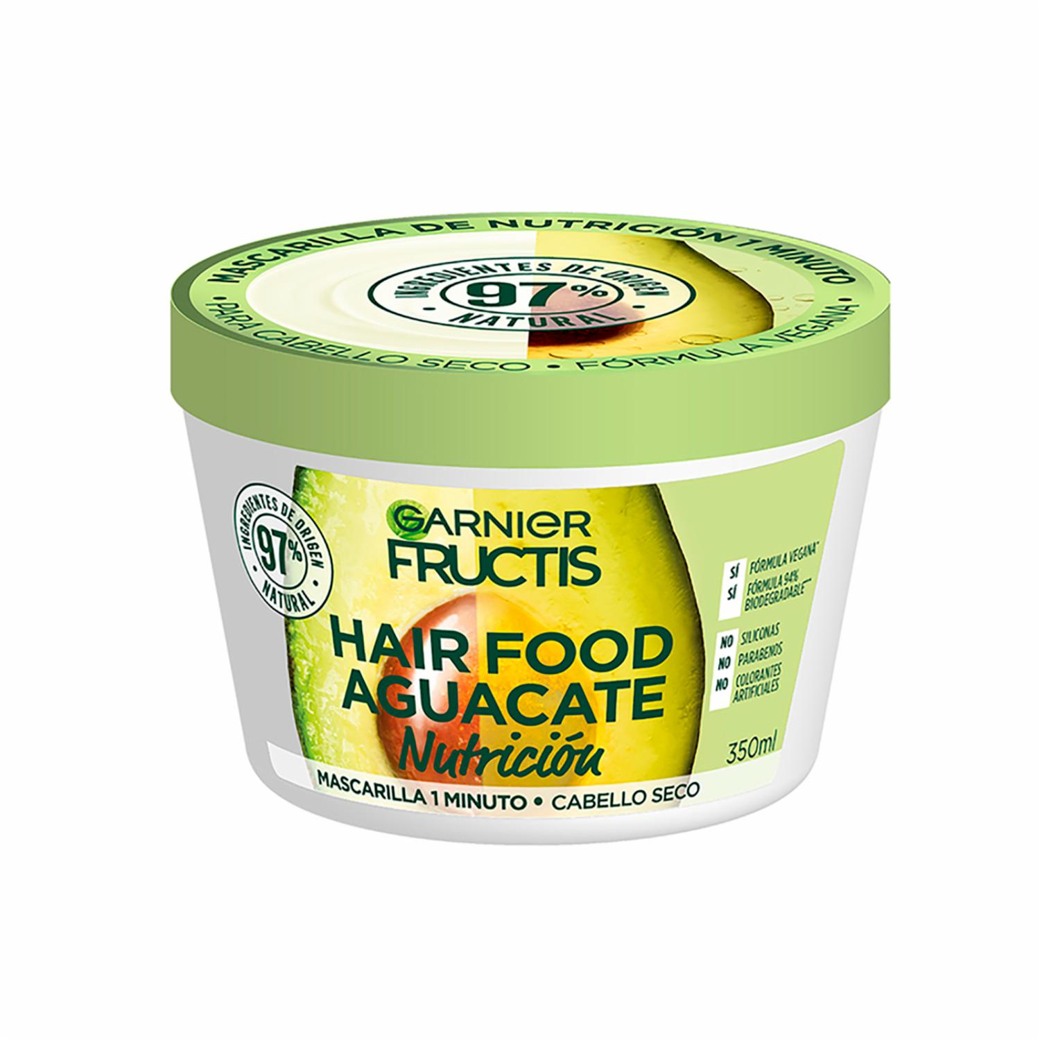 Mascarilla Capilar Hair Food Aguacate Nutrición 1 Minuto GARNIER FRUCTIS 350 G - Imagen 2