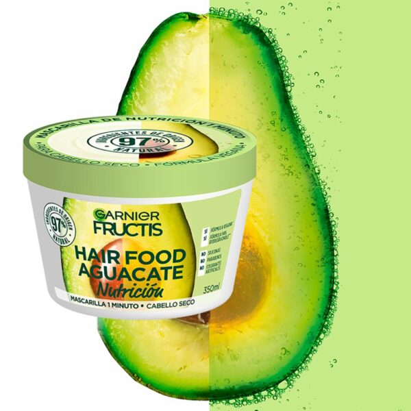 Mascarilla Capilar Hair Food Aguacate Nutrición 1 Minuto FRUCTIS GARNIER L´ORÉAL 350 G - Imagen 3
