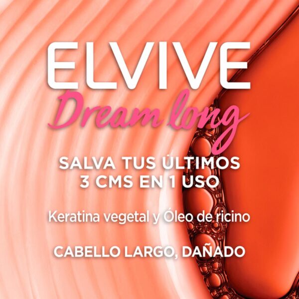Crema Para Peinar Stop Tijeras Dream Long Para Cabello Largo Dañado ELVIVE L´ORÉAL 300 Ml - Imagen 5