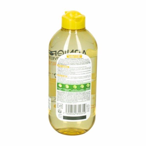 Agua Micelar 3 En 1 Tono Uniforme Con Vitamina C GARNIER L´ORÉAL 400 Ml - Imagen 2