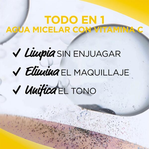 Agua Micelar 3 En 1 Tono Uniforme Con Vitamina C GARNIER L´ORÉAL 400 Ml - Imagen 6