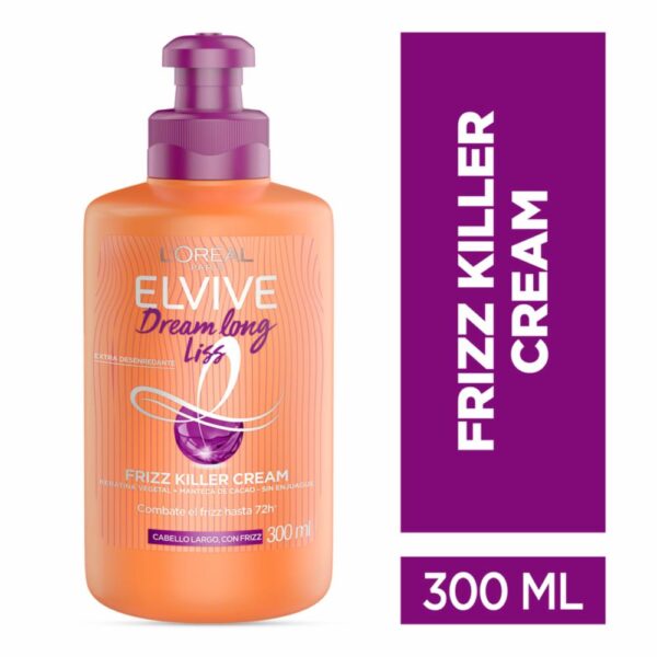 Crema Para Peinar Dream Long Liss Para Cabello Largo Con Frizz ELVIVE L´ORÉAL 300 Ml