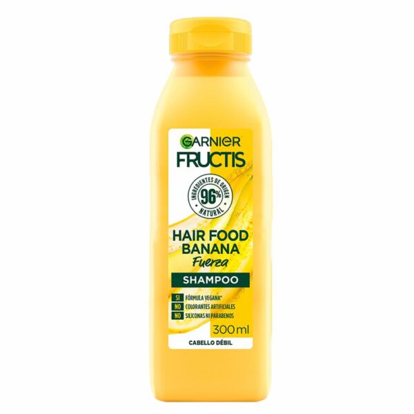 Shampoo Capilar Hair Food Banana Fuerza FRUCTIS GARNIER L´ORÉAL 300 Ml - Imagen 2
