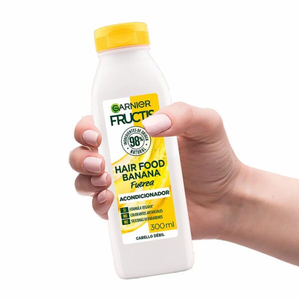 Acondicionador Capilar Hair Food Banana Fuerza FRUCTIS GARNIER L´ORÉAL 300 Ml - Imagen 5