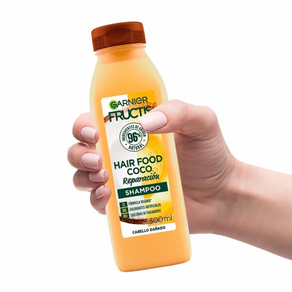 Shampoo Capilar Hair Food Coco Reparación FRUCTIS GARNIER L´ORÉAL 300 Ml - Imagen 5