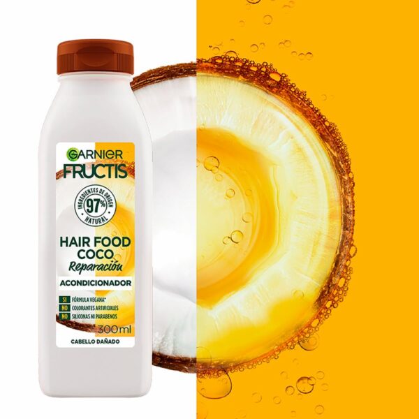 Acondicionador Capilar Hair Food Coco Reparación FRUCTIS GARNIER L´ORÉAL 300 Ml - Imagen 3