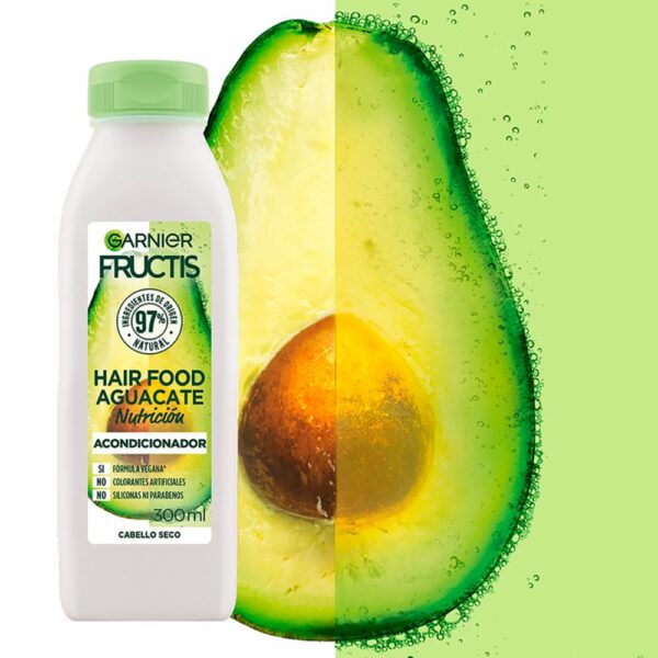 Acondicionador Capilar Hair Food Aguacate Nutrición FRUCTIS GARNIER L´ORÉAL 300 Ml - Imagen 3