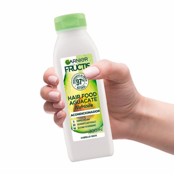 Acondicionador Capilar Hair Food Aguacate Nutrición FRUCTIS GARNIER L´ORÉAL 300 Ml - Imagen 3