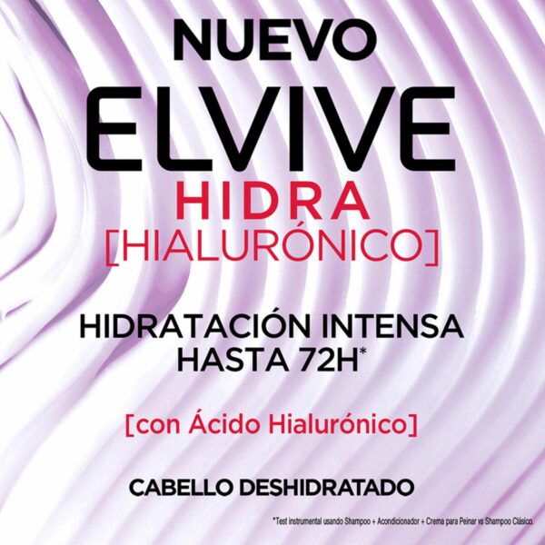 Shampoo Capilar Hidra Hialurónico Rellenador Para Cabello Deshidratado ELVIVE L´ORÉAL 680 Ml - Imagen 2