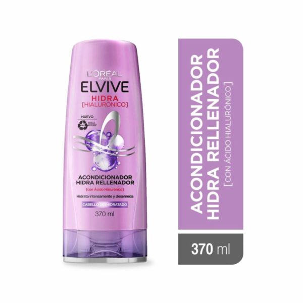 Acondicionador Capilar Hidra Hialurónico Rellenador Para Cabello Deshidratado ELVIVE L´ORÉAL 370 Ml