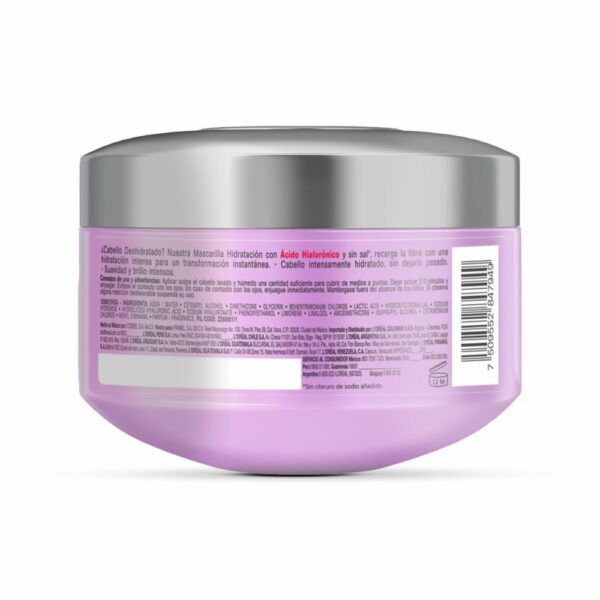 Mascarilla Capilar Hidra Hialurónico Rellenador Para Cabello Deshidratado ELVIVE L´ORÉAL 300 G - Imagen 2