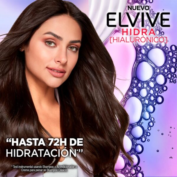 Mascarilla Capilar Hidra Hialurónico Rellenador Para Cabello Deshidratado ELVIVE L´ORÉAL 300 G - Imagen 6