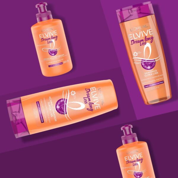 Acondicionador Capilar Dream Long Liss Para Cabello Largo Con Frizz ELVIVE L´ORÉAL 370 Ml - Imagen 6