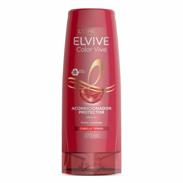 Acondicionador Capilar Color Vive Con Filtro UV Para Cabello Teñido ELVIVE L´ORÉAL 370 Ml