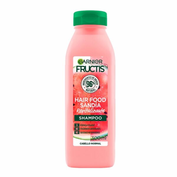 Shampoo Capilar Hair Food Sandía Revitalizante FRUCTIS GARNIER L´ORÉAL 300 Ml - Imagen 2