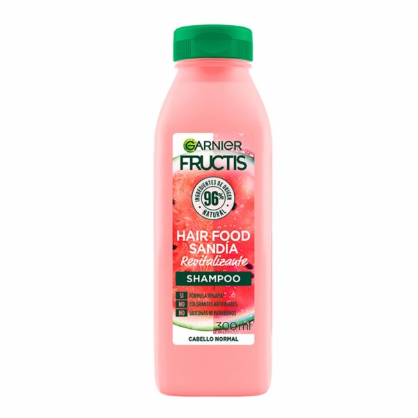 Shampoo Capilar Hair Food Sandía Revitalizante FRUCTIS GARNIER L´ORÉAL 300 Ml - Imagen 2