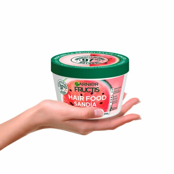 Mascarilla Capilar Hair Food Sandía Revitalizante 1 Minuto FRUCTIS GARNIER L´ORÉAL 350 Ml - Imagen 5