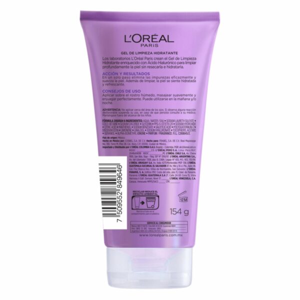 Limpiador Facial En Gel Hidratante Con Ácido Hialurónico Revitalift L'ORÉAL 150 Ml - Imagen 6