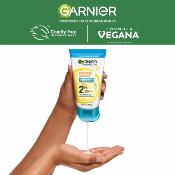 Limpiador Facial Micorexfoliante Anti Imperfecciones Con Vitamina C GARNIER L´ORÉAL 150 Ml - Imagen 6