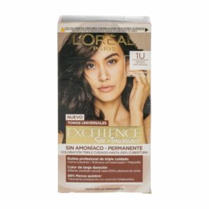 Tinte Para Cabello Sin Amoniaco Tono Negro Universal EXCELLENCE L´ORÉAL 1 Kit