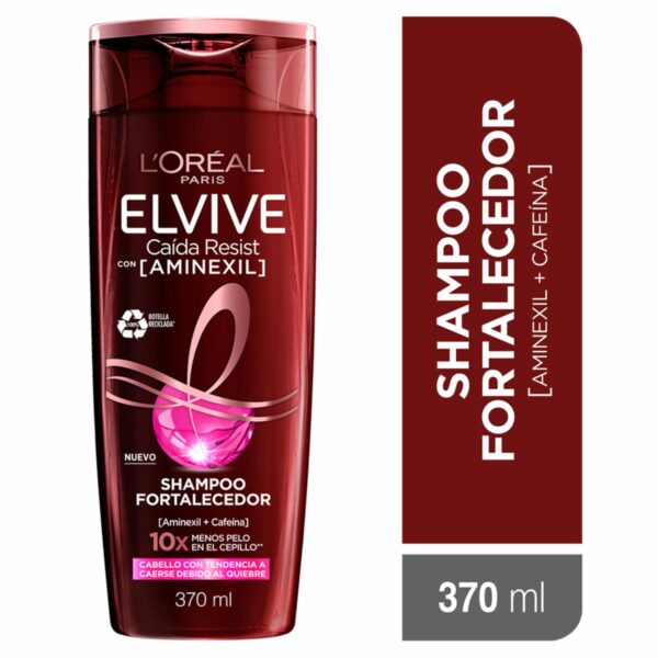 Shampoo Capilar Caída Resist Con Aminexil + Cafeína Para Cabello Quebradizo ELVIVE L´ORÉAL 370 Ml