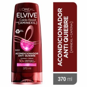 Acondicionador Capilar Caída Resist Con Aminexil + Cafeína Para Cabello Quebradizo ELVIVE L´ORÉAL 370 Ml