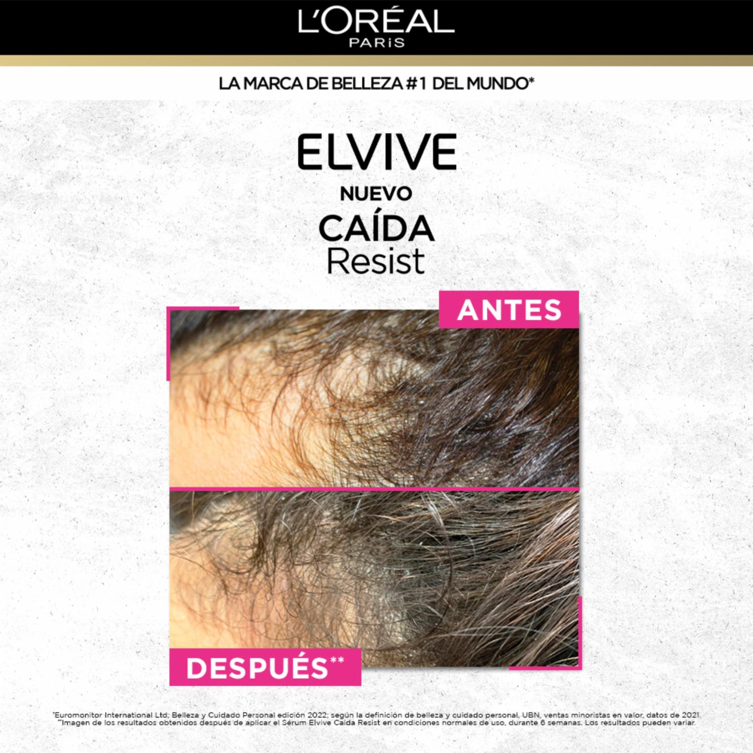 Mascarilla Capilar Caída Resist Con Aminexil + Cafeína Para Cabello Quebradizo ELVIVE L'ORÉAL 300 G - Imagen 5