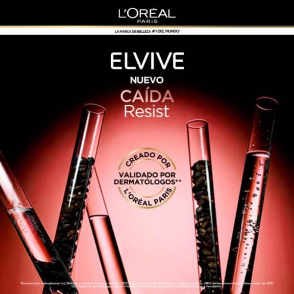 Mascarilla Capilar Caída Resist Con Aminexil + Cafeína Para Cabello Quebradizo ELVIVE L´ORÉAL 300 G - Imagen 6