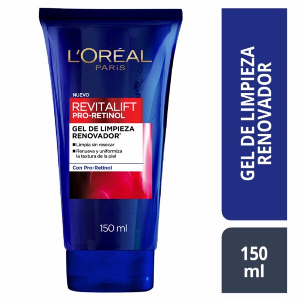 Limpiador Facial En Gel Renovador Con Pro-Retinol Revitalift ELVIVE L´ORÉAL 150 Ml