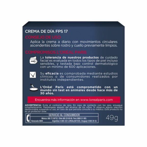 Crema Facial De Día Anti Arrugas Con Pro Retinol Fps 17 Revitalift L´ORÉAL 50 Ml - Imagen 4
