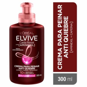 Crema Para Peinar Caída Resist Con Aminexil + Cafeína Para Cabello Quebradizo ELVIVE L´ORÉAL 300 Ml