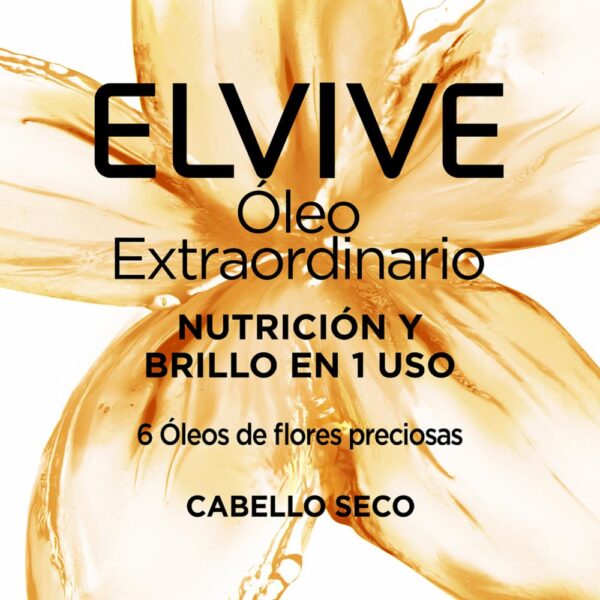 Aceite Capilar Óleo Extraordinario Para Todo Tipo De Cabello ELVIVE L´ORÉAL 100 Ml - Imagen 3