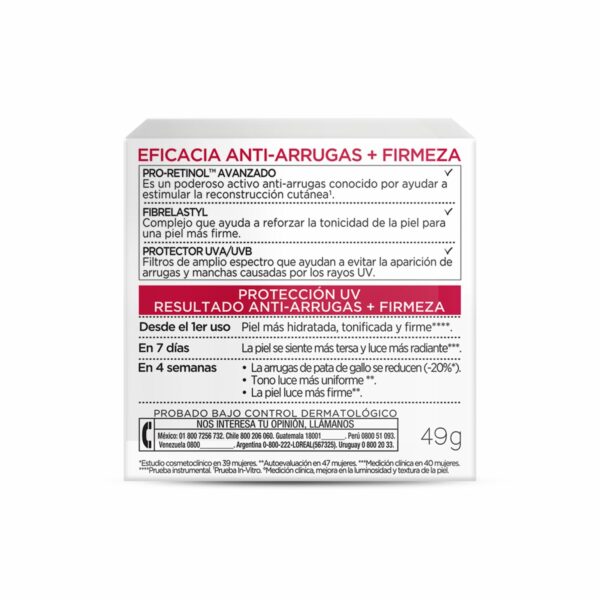 Crema Facial De Día Anti Arrugas + Extra Firmeza Fps 30 Revitalif L´ORÉAL 50 Ml - Imagen 3